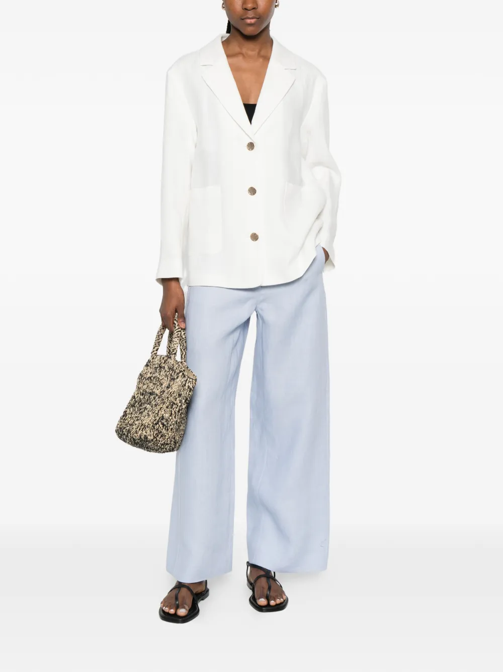  's Max Mara Linen Jacket - White 