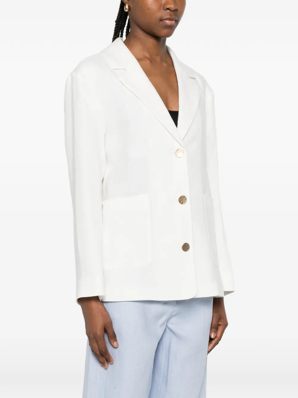  's Max Mara Linen Jacket - White 