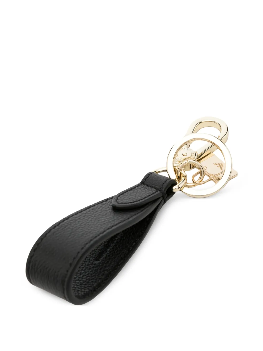 【美品】EMPORIO ARMANI レザーハンドバッグ★タッセル、EAチャーム Emporio Armani bag-charm Keyring | Black | FARFETCH