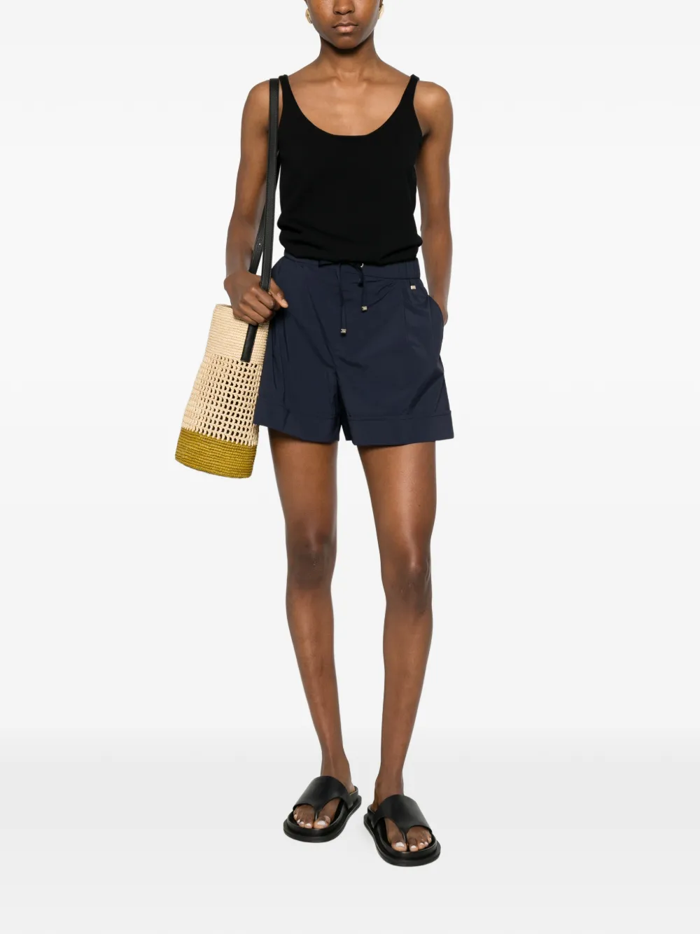  Herno Drawstring-waistband Shorts - Blue 