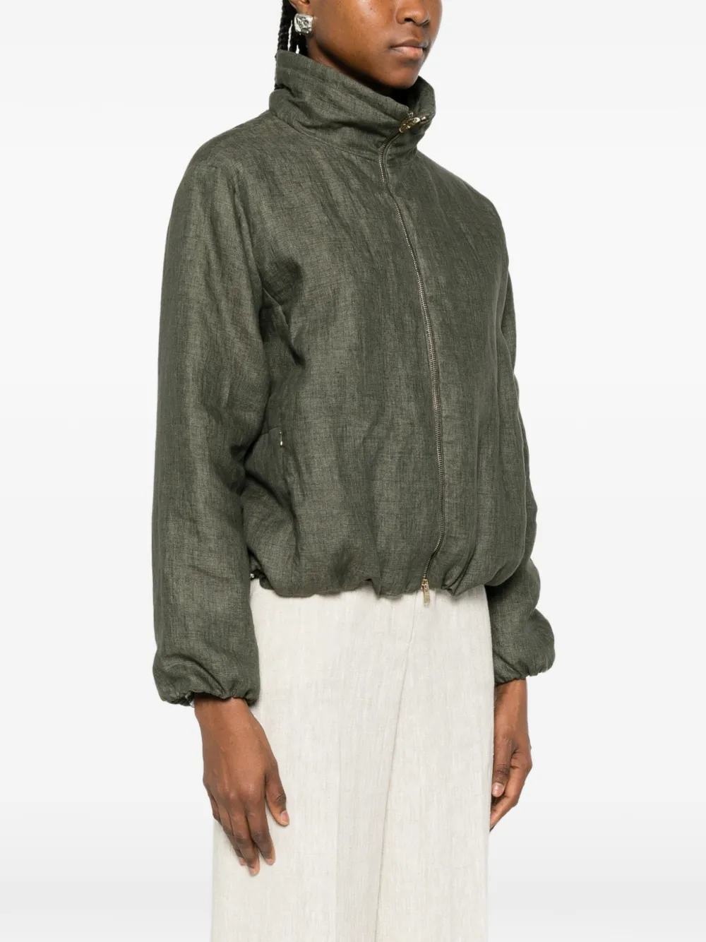 Herno Zip-up Bomber Jacket - Green 