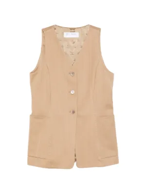 MaxMara マックスマーラ Educata Vest 52710117 ウールベスト ベージュ Max Mara（マックスマーラ） ニットベスト MADRE ウールカシミア ジレ