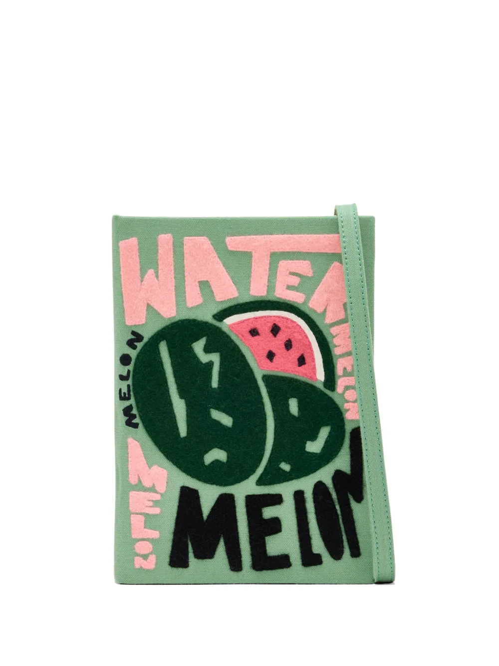 Olympia Le-Tan watermelon-embroidery clutch bag - Verde