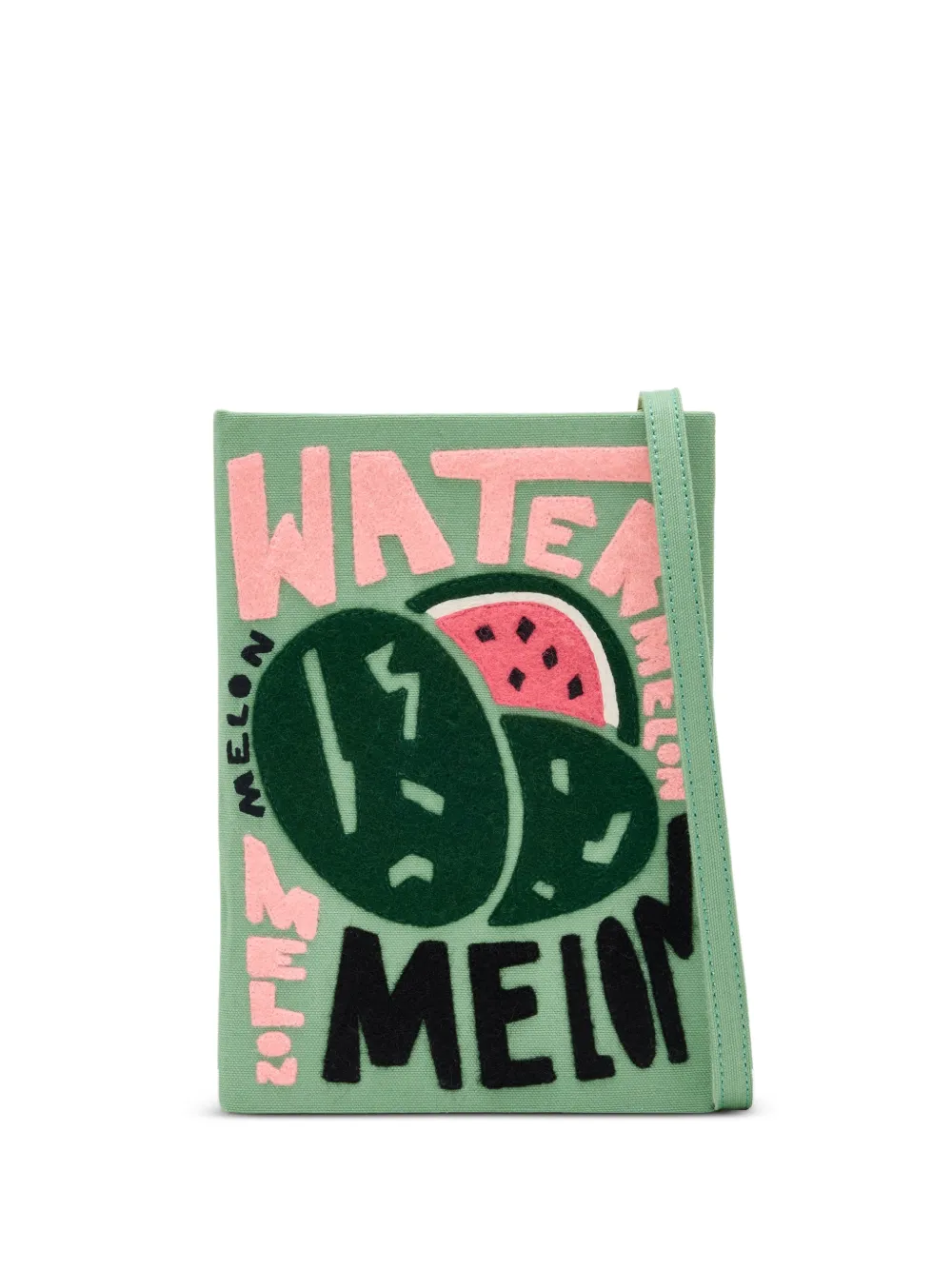 Olympia Le-Tan watermelon-embroidery clutch bag - Verde