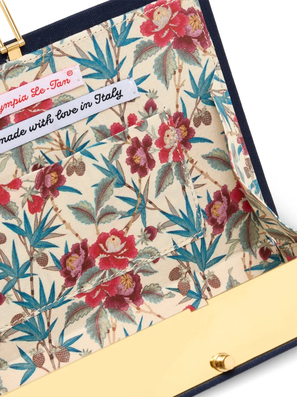 Olympia Le-Tan Tropicalia clutch met borduurwerk Blauw
