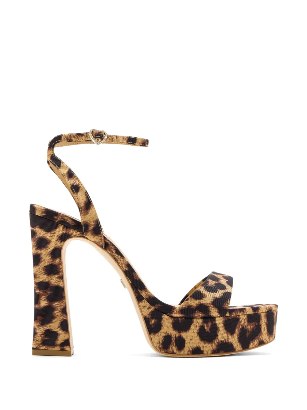 Badgley Mischka Caia Platform-heel Animal-print Sandals In Neutral