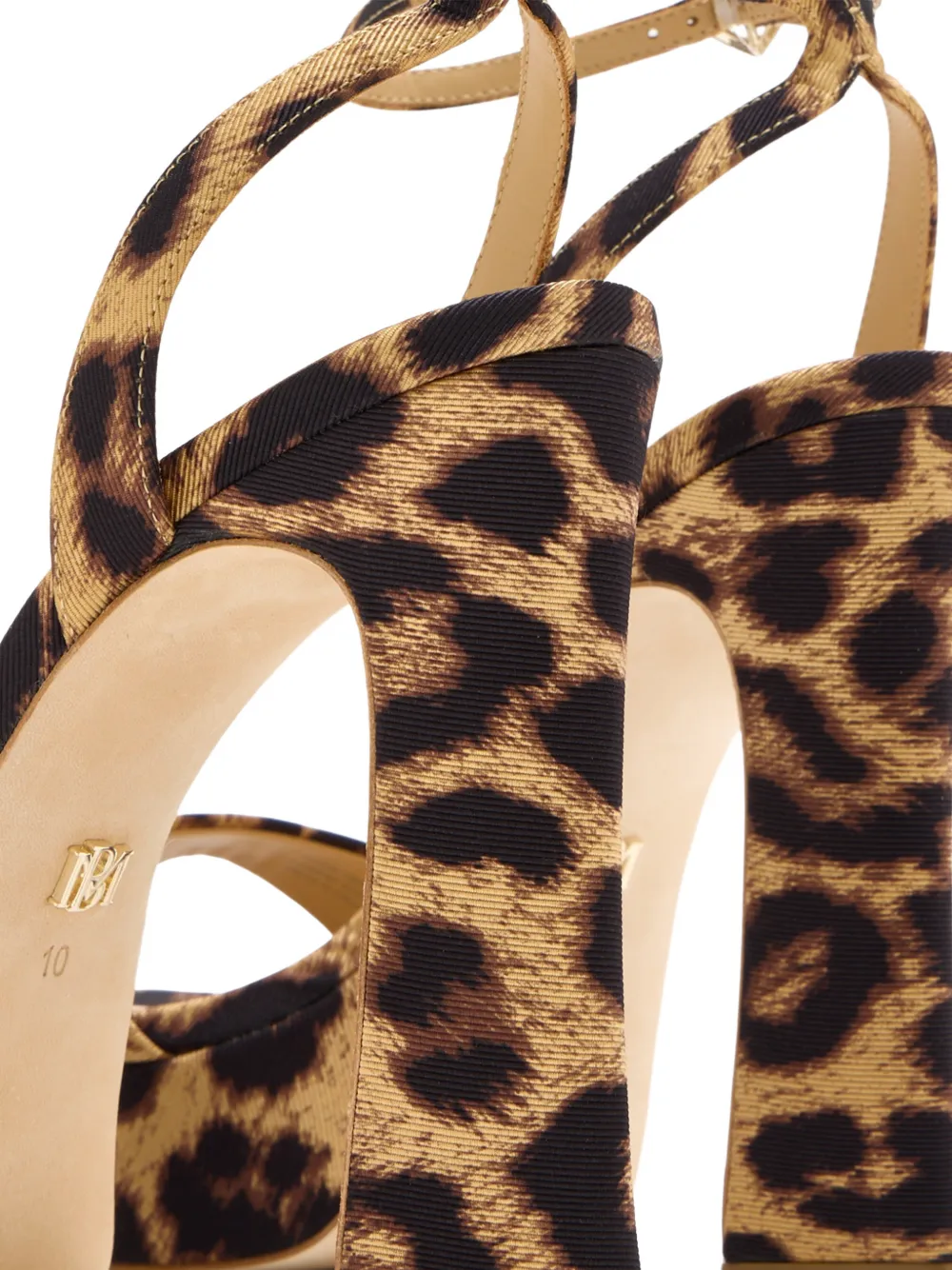 Badgley Mischka Caia sandalen met plateauzool en dierenprint Beige