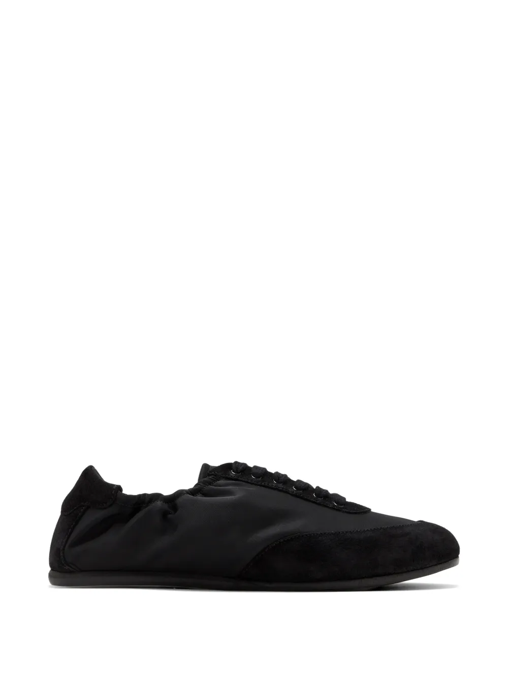 STAUD Joey suede-panelled sneakers - Schwarz