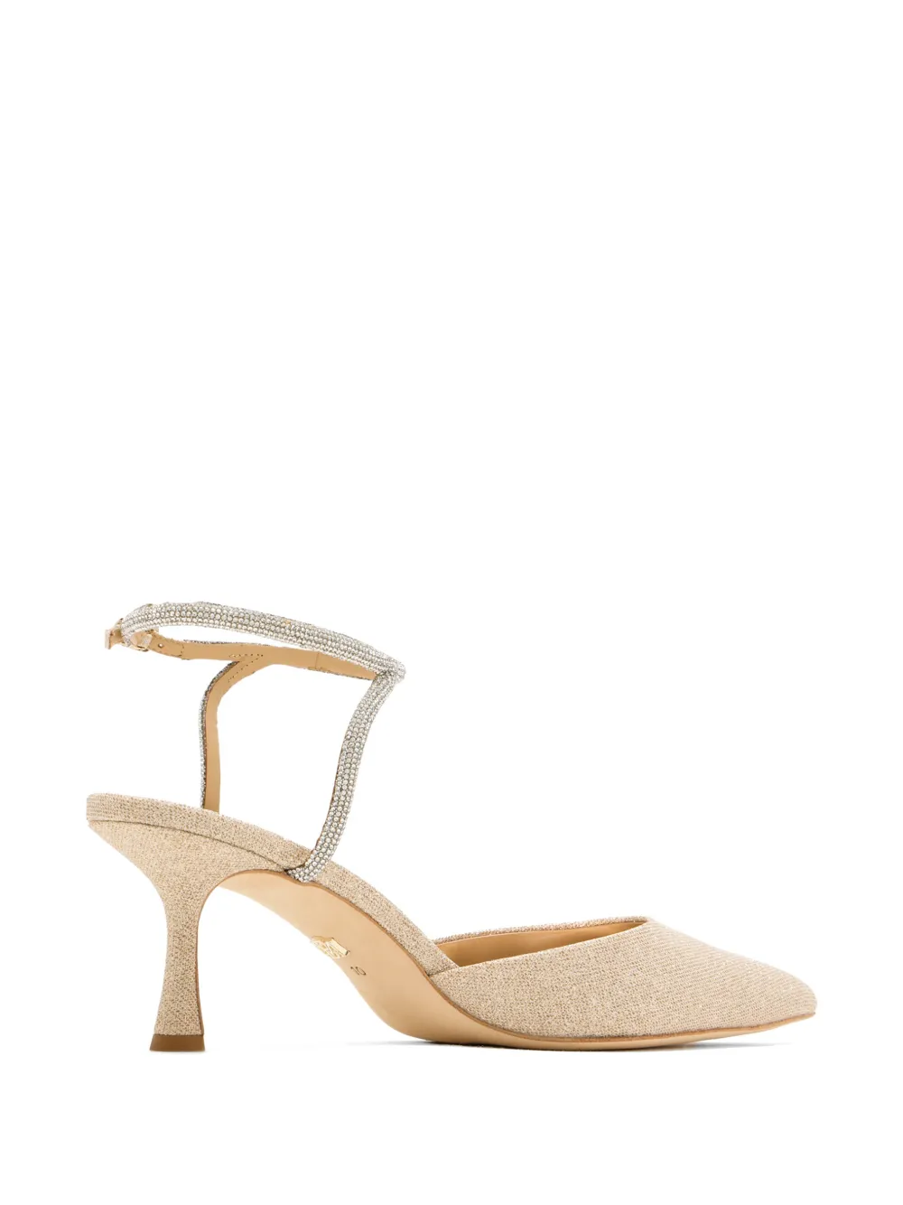 Badgley Mischka Autumn pumps verfraaid met kristallen en enkelbandje Goud