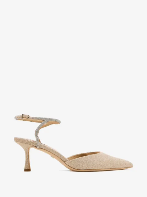 Badgley Mischka zapatillas Autumn con aplique de cristal, correa en el tobillo
