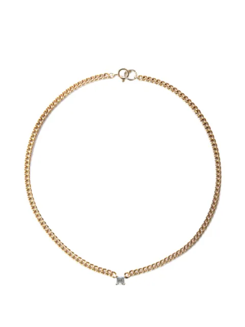 NORMA JEWELLERY aquamarine square-cut necklace