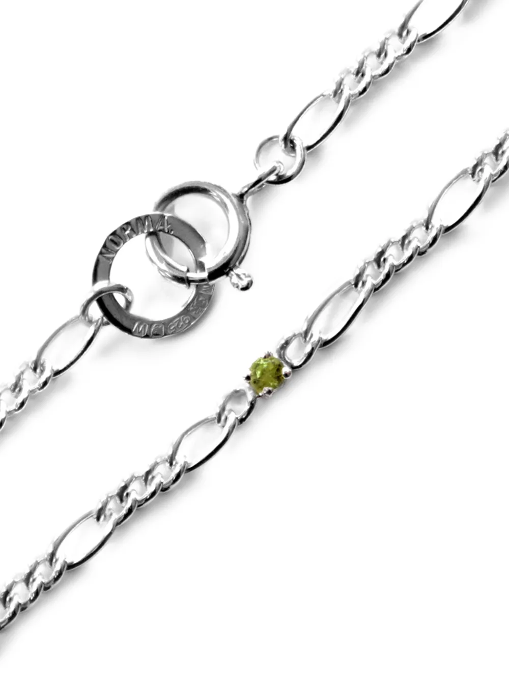  Norma Jewellery Peridot Round-cut Bracelet - Silver 