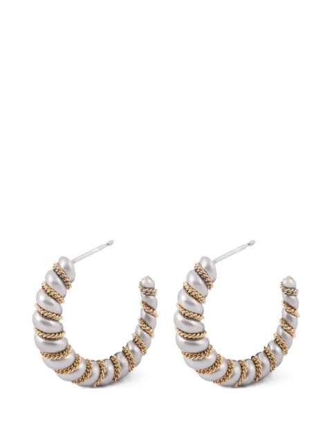 NORMA JEWELLERY Lynx twist hoop earrings