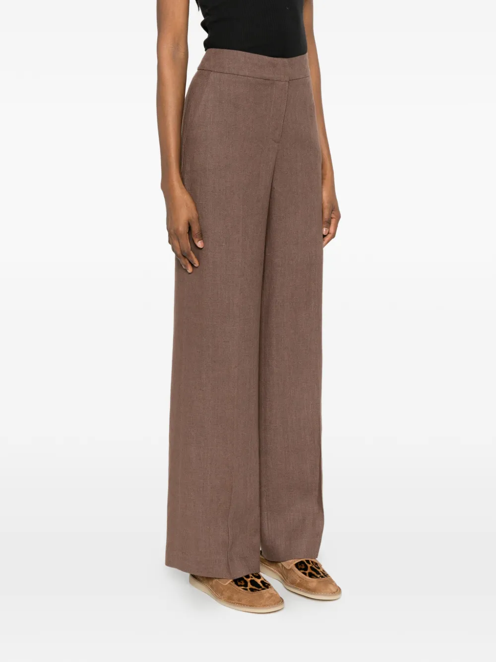  Via Masini 80 Wide-leg Trousers - Brown 