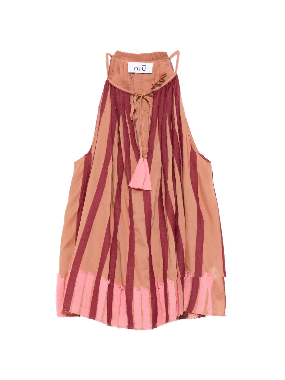 Niu Blusa a righe - Marrone