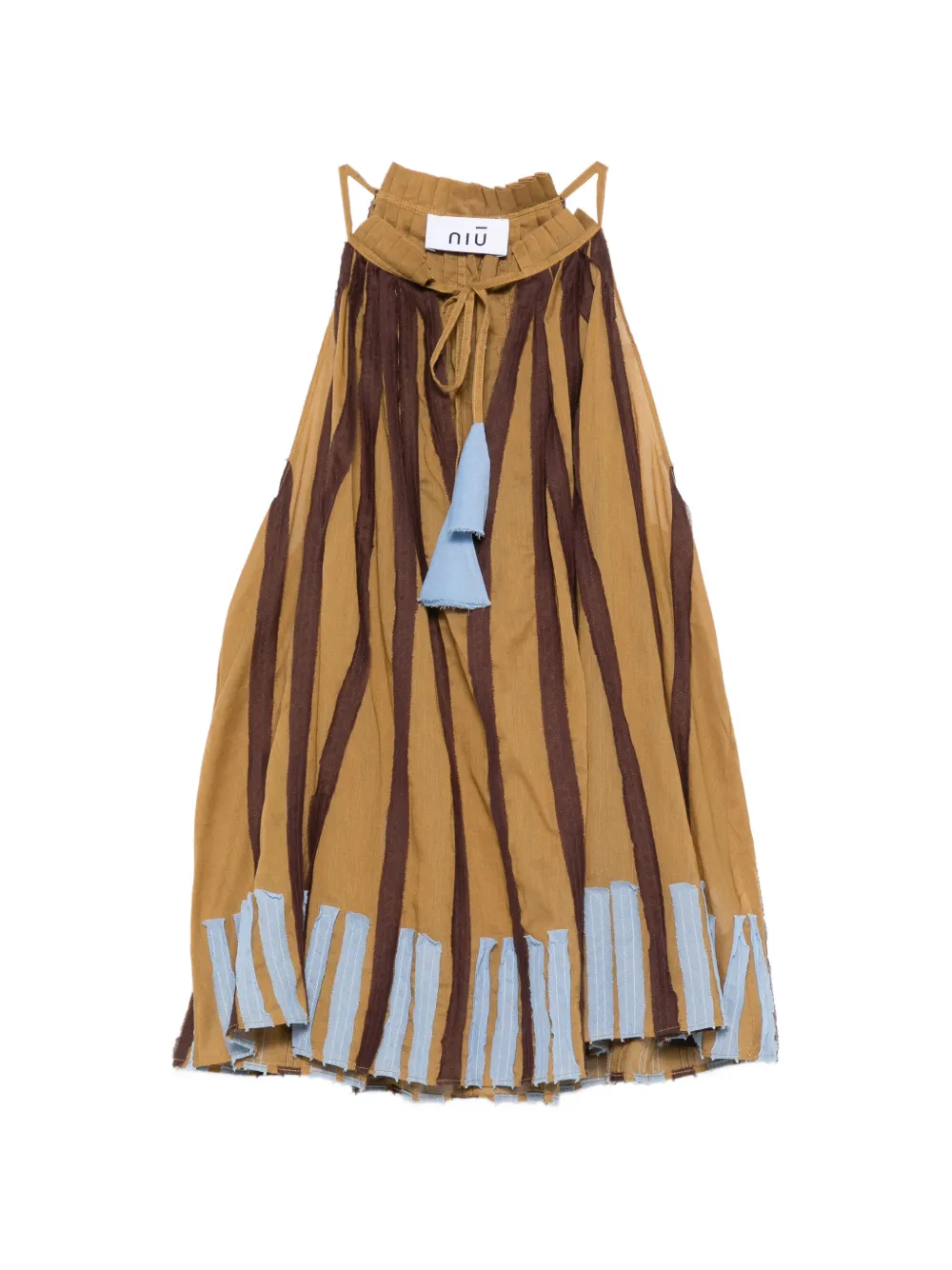 Niu striped tassel blouse - Verde