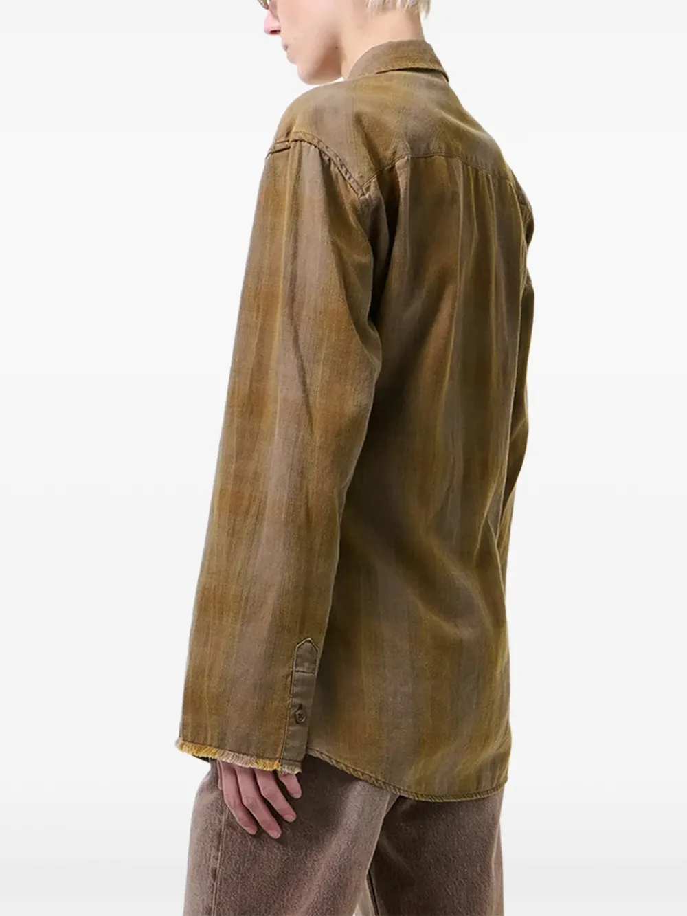  Our Legacy Frayed Collared Shirt - Brown 