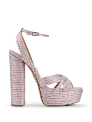 Aquazzura Sandália Ari Com Plataforma 150mm | Prateado | FARFETCH BR