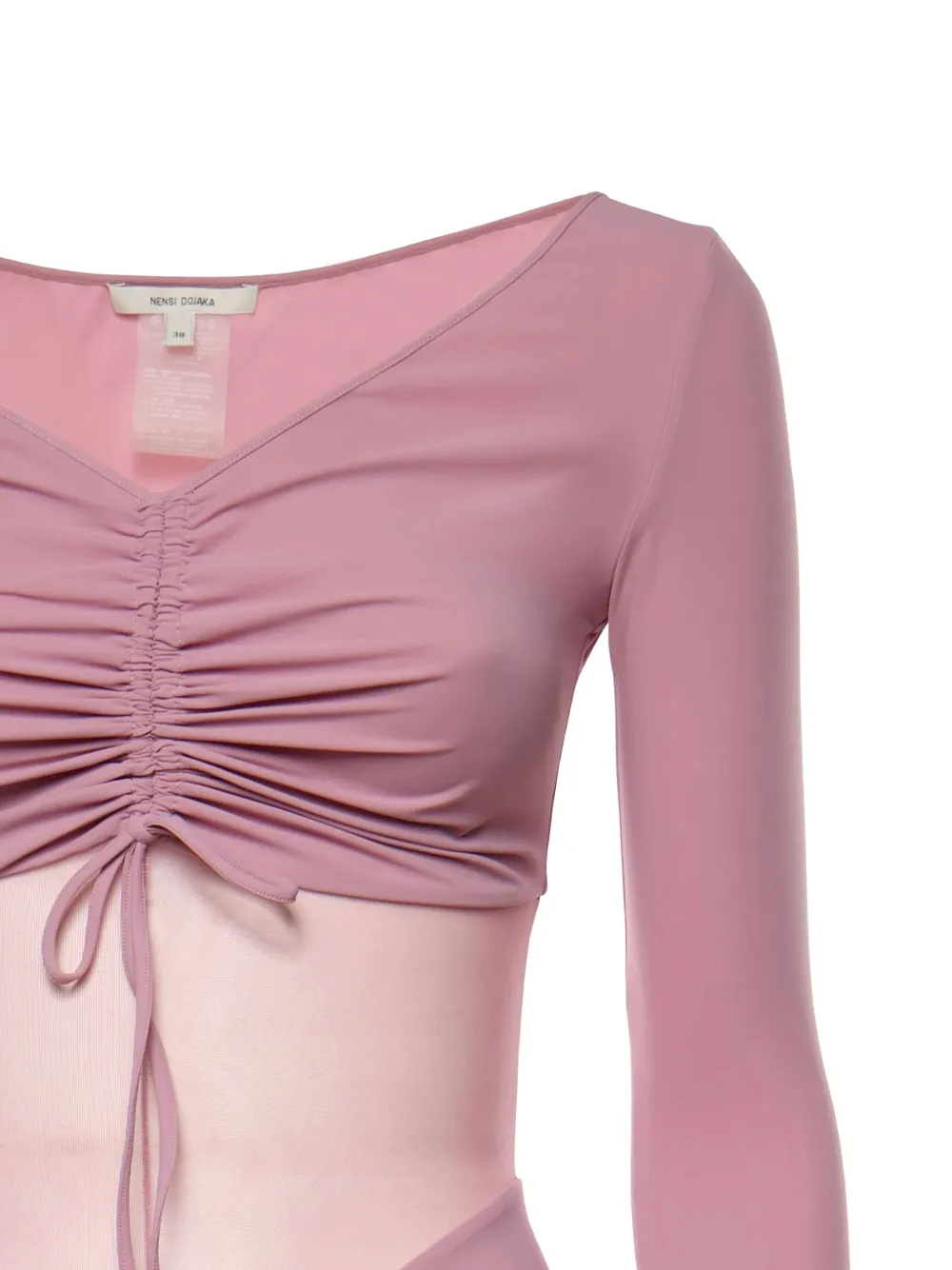 Nensi Dojaka Mini-jurk met ruches Roze