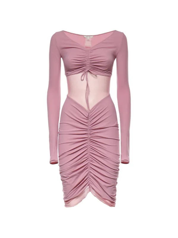 nensi dojaka pink dress Nensi Dojaka - Woven Flower Mini Dress