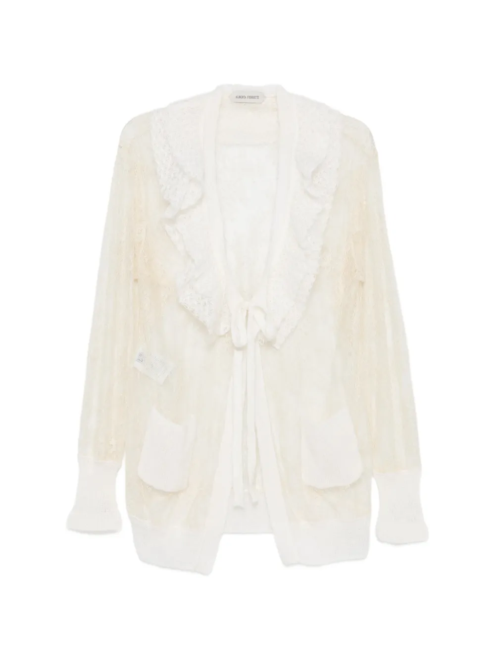Alberta Ferretti Cardigan con pizzo - Toni neutri