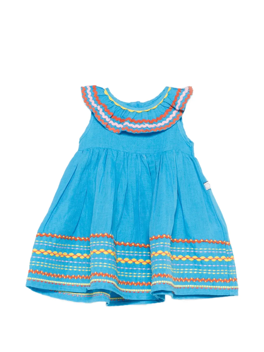 Stella McCartney Kids ruffled-collar dress - Blue