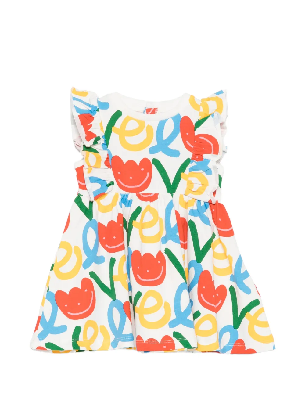 Stella McCartney Kids ruffled dress - Bianco