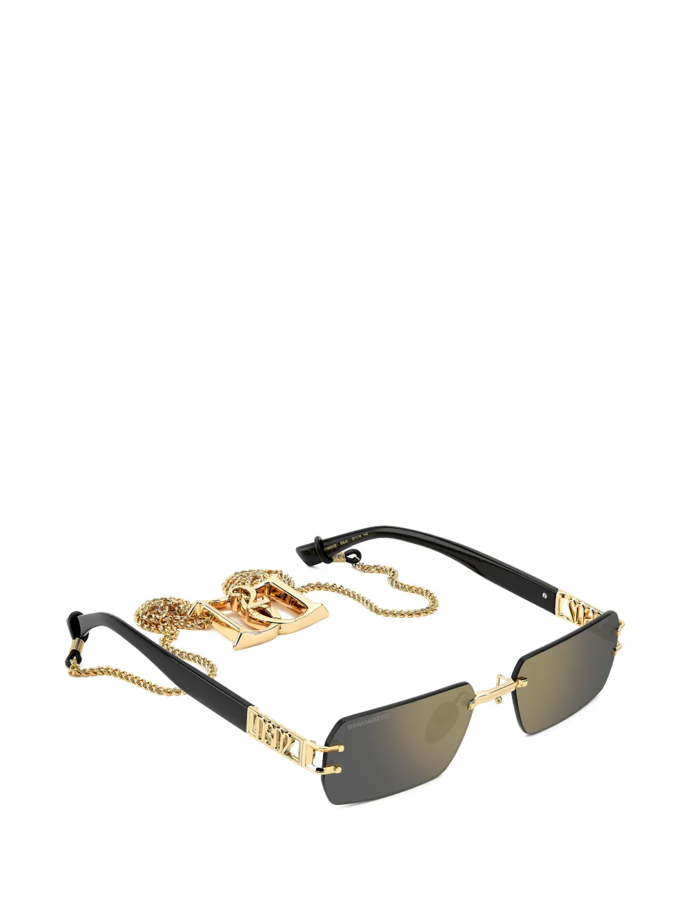 DSQUARED2 EYEWEAR Zonnebril met rechthoekig montuur Goud