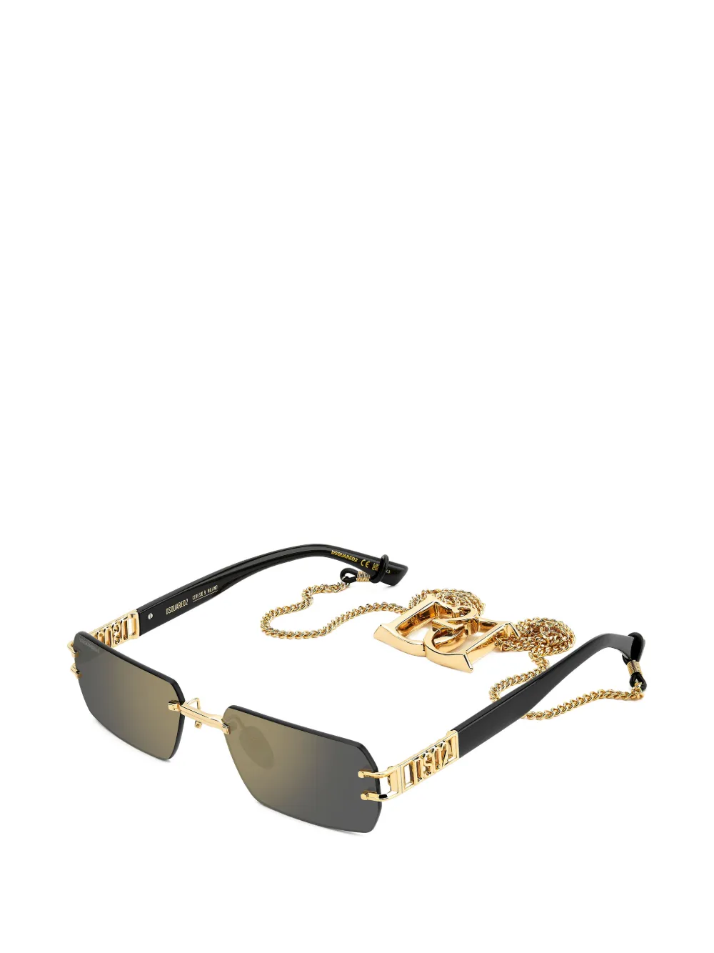 DSQUARED2 EYEWEAR Zonnebril met rechthoekig montuur Goud