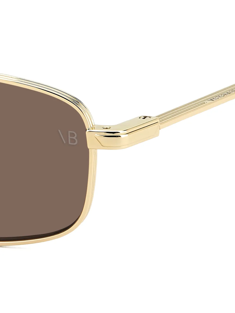 Victoria Beckham Eyewear Zonnebril met rechthoekig montuur Goud