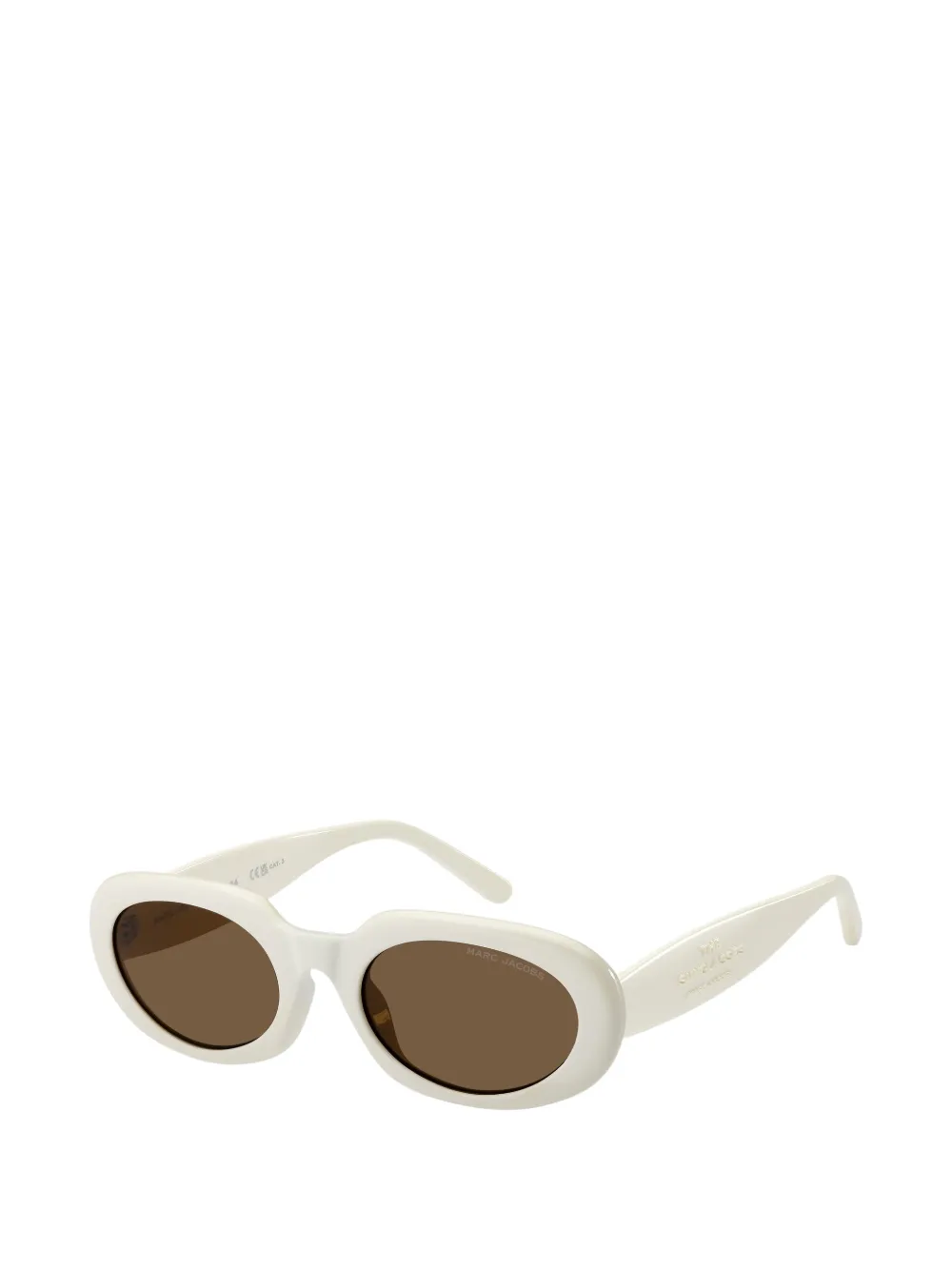 Marc Jacobs Eyewear Zonnebril met ovalen montuur Beige