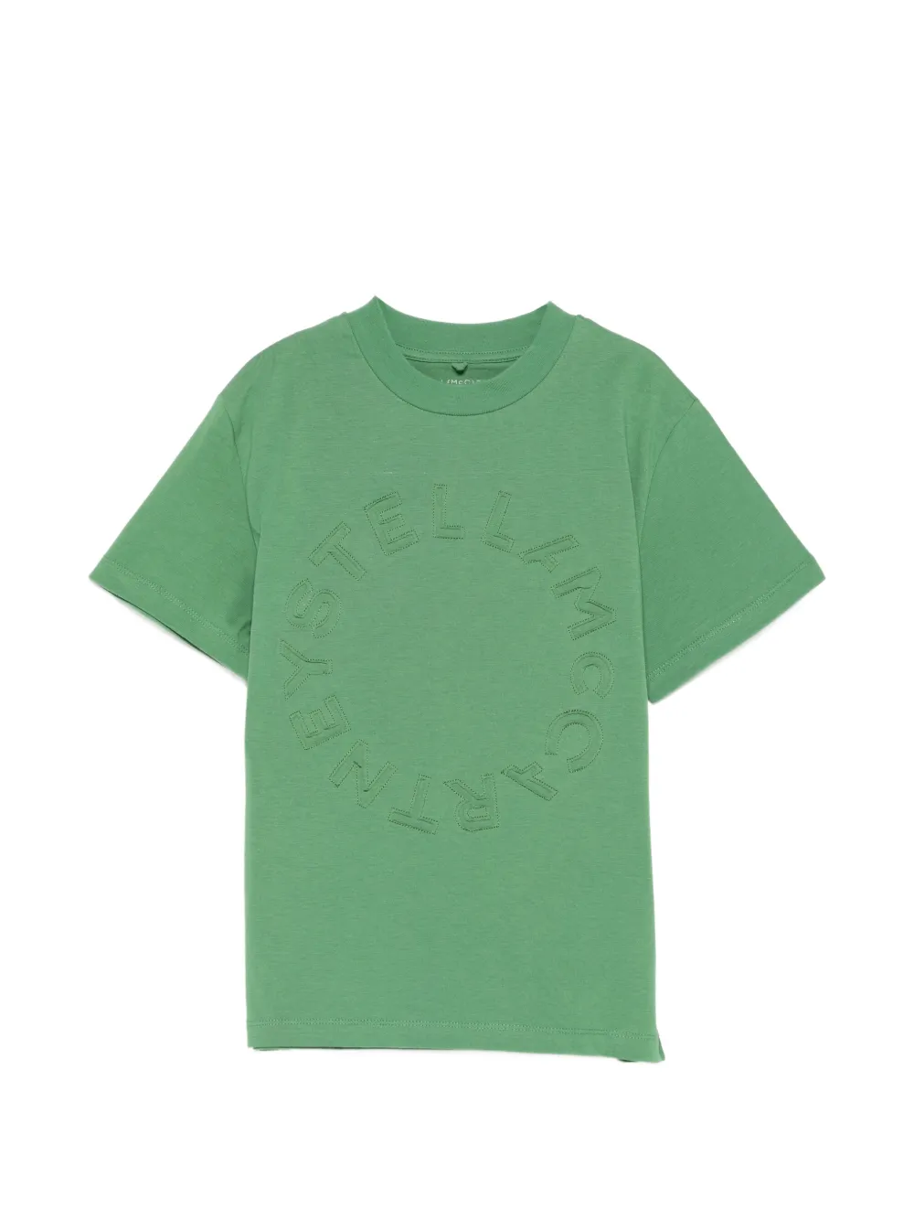 Stella McCartney Kids embossed-logo T-shirt - Verde