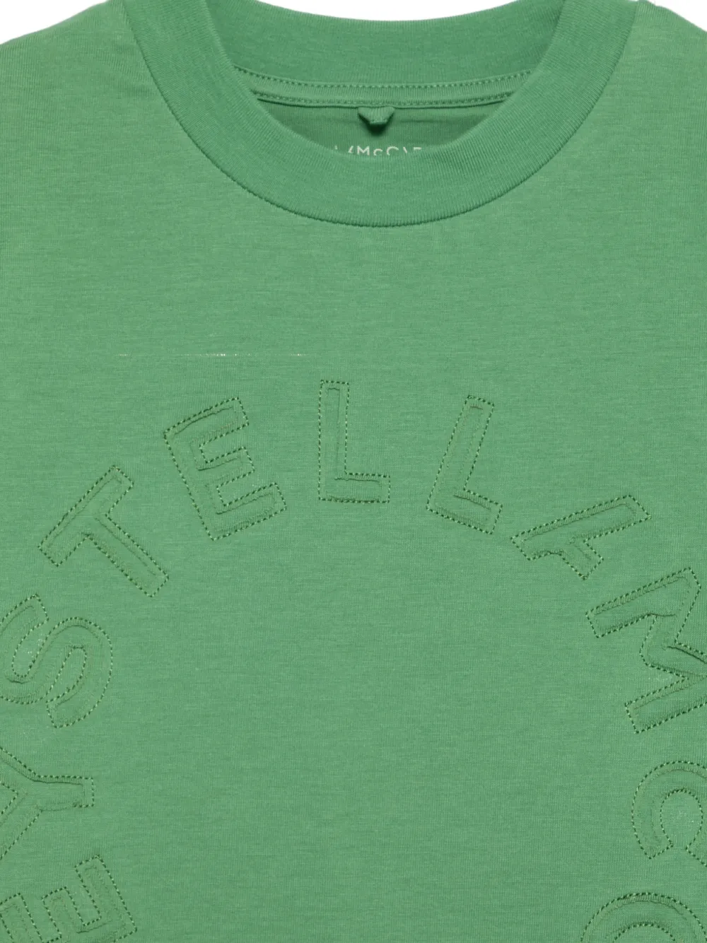  Stella Mccartney Kids Embossed-logo T-shirt - Green 