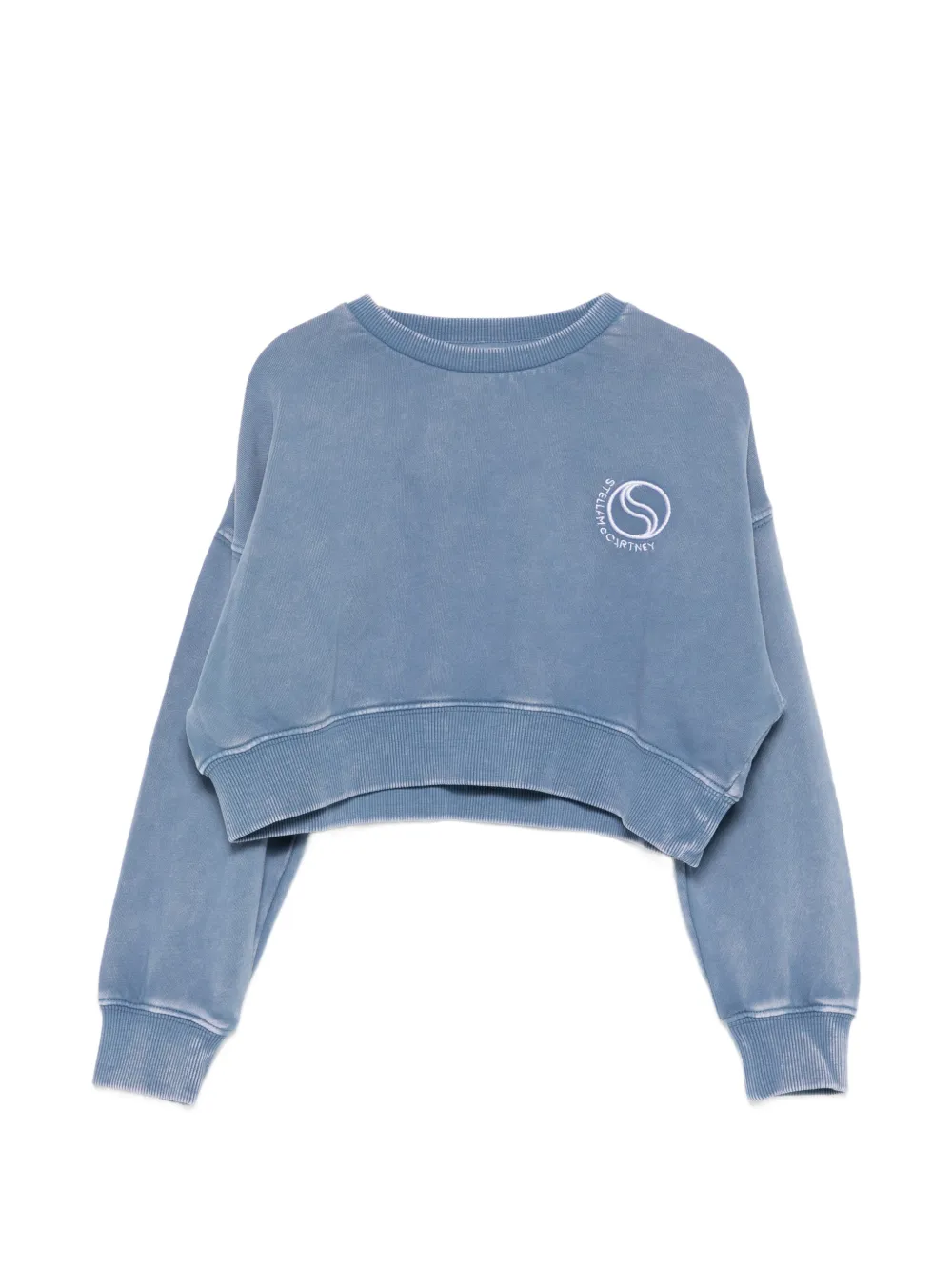 Stella McCartney Kids logo crew-neck sweatshirt - Blu