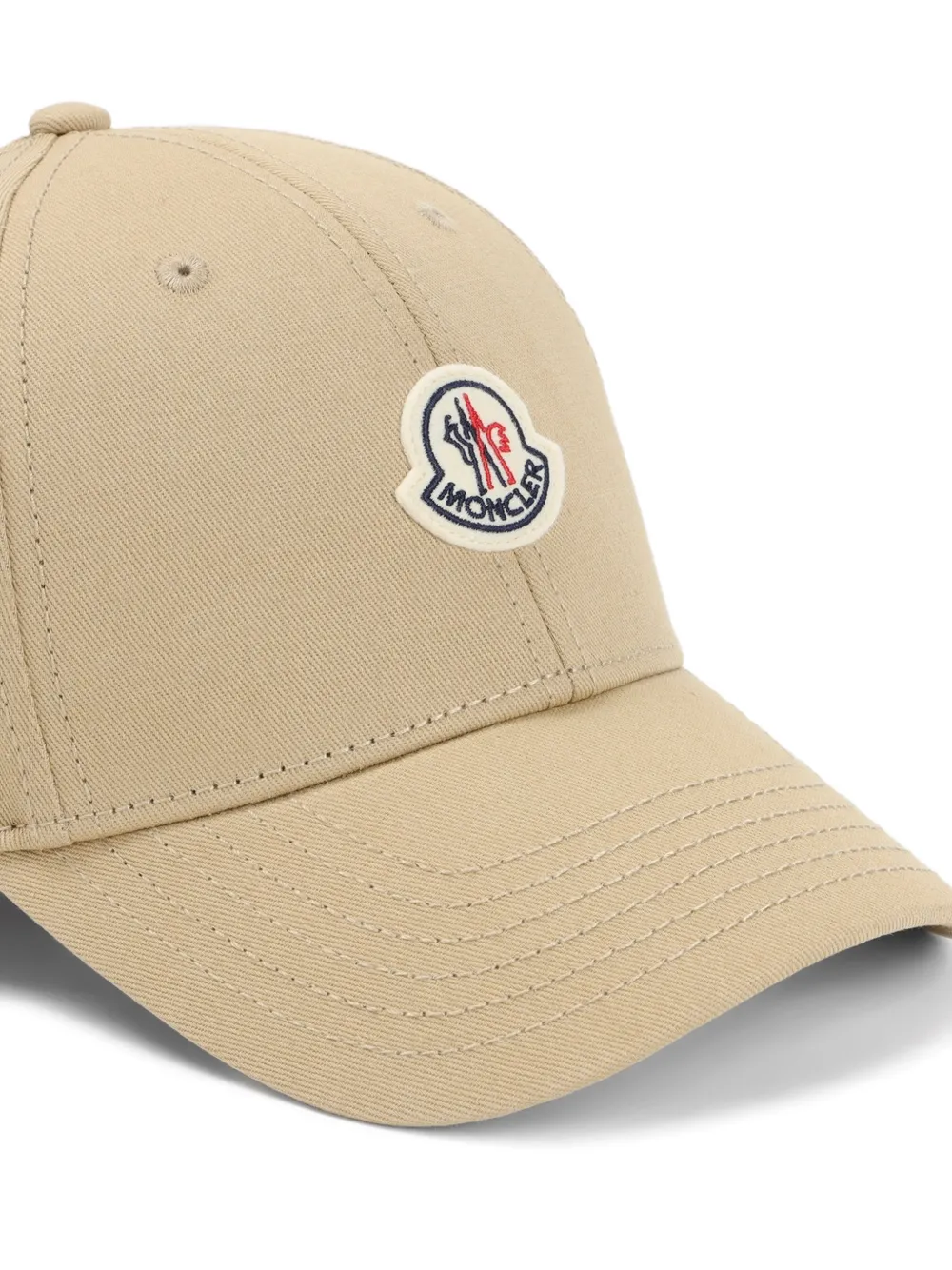 Moncler Honkbalpet met logopatch Beige