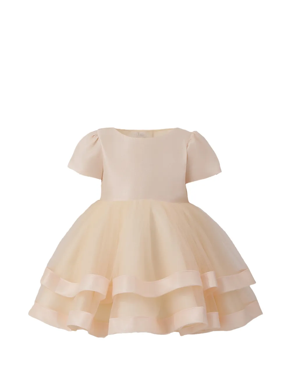 Tulleen bow-detail dress - Toni neutri