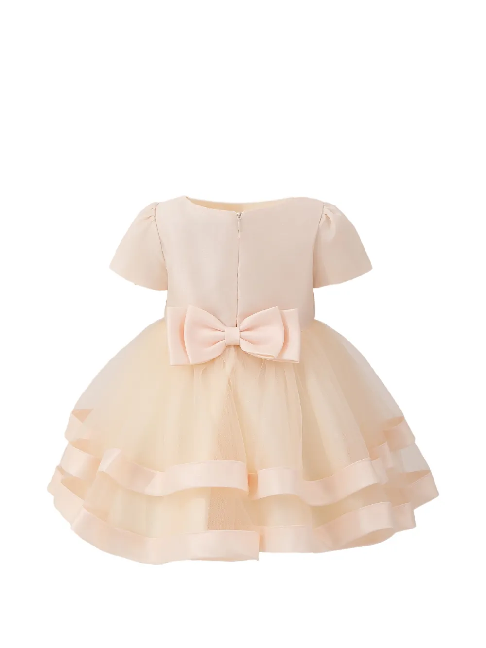  Tulleen Bow-detail Dress - Neutrals 