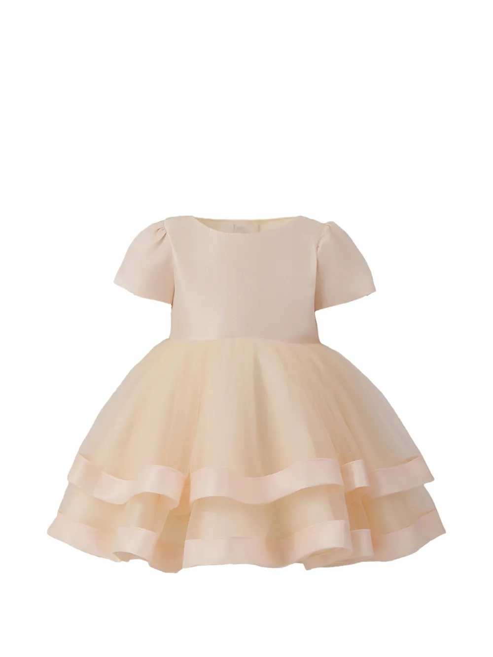 Tulleen bow-detail dress - Toni neutri