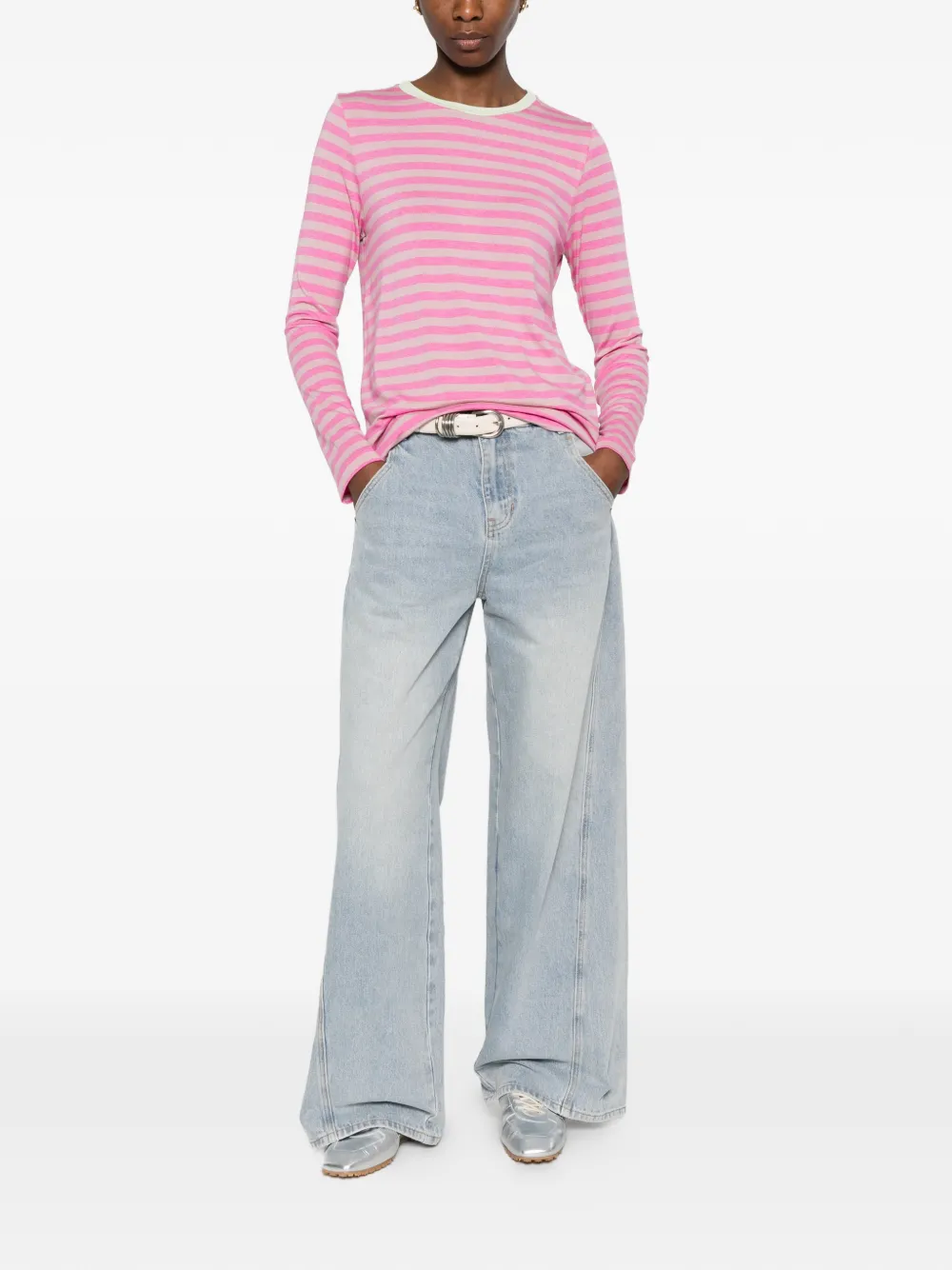  Niu Striped T-shirt - Pink 