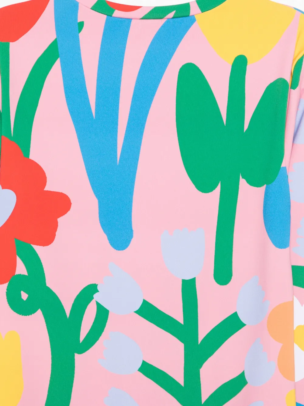 Stella McCartney Kids Badpak met bloemenprint en zonbescherming Roze