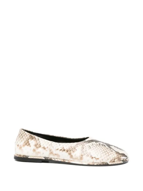 Teurn Studios Suri snake-print flat pumps