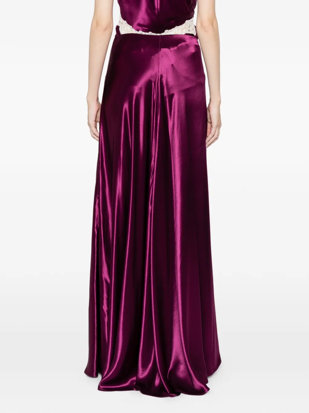 Alberta Ferretti High waist maxi-rok Paars