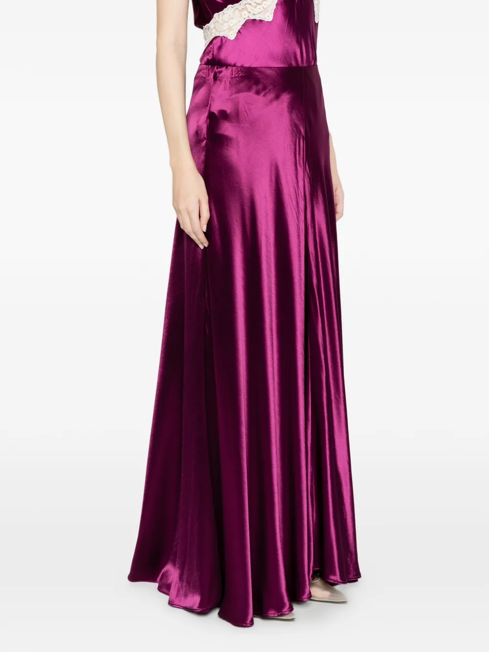 Alberta Ferretti High waist maxi-rok Paars