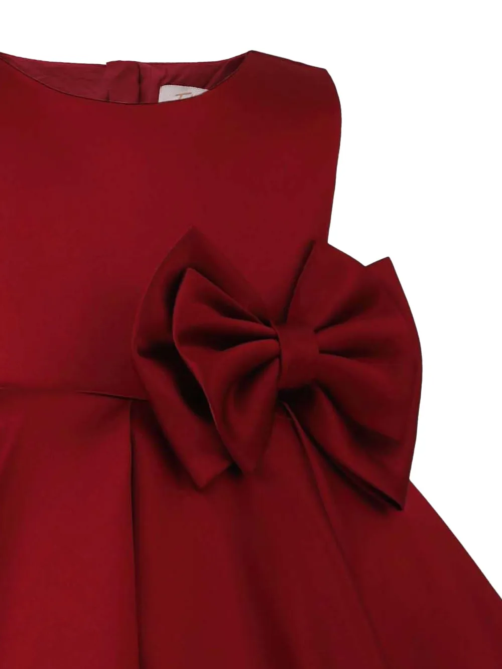  Tulleen Bow-detail Dress - Red 