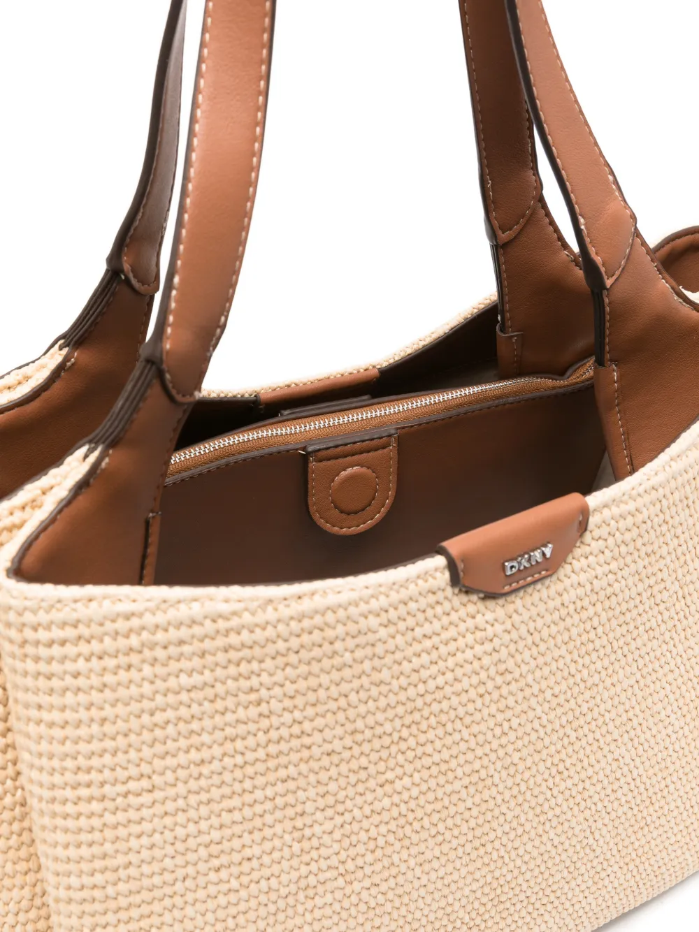 DKNY Willa geweven shopper Beige