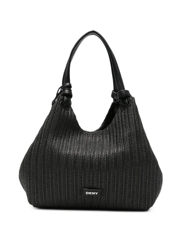 DKNY ロゴプレート ハンドバッグ | ブラック | FARFETCH JP