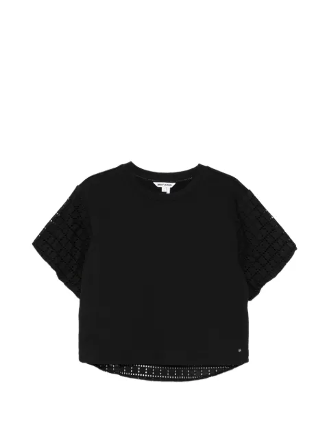 DKNY openwork sleeve T-shirt
