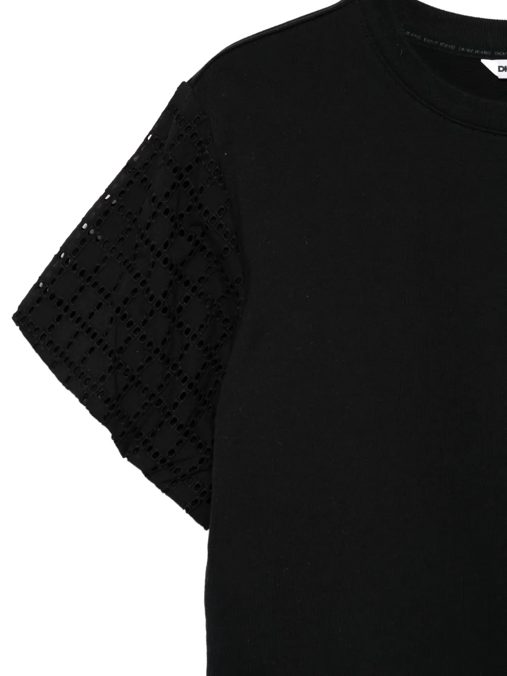 DKNY T-shirt met open mouwen Zwart