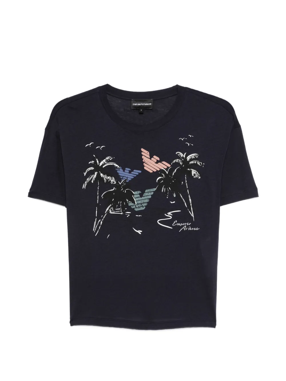 Emporio Armani T-shirt con grafica - Blu