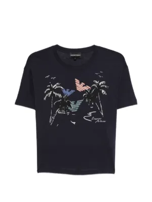 ANINE BING Horse Graphic round-neck T-shirt | Black | FARFETCH